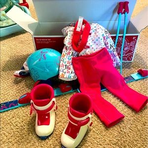 American Girl ski set